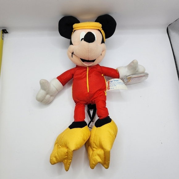 Mickey Mouse Scuba Plush Fisher Price Star Bean Disney 8” Vintage - Picture 1 of 8